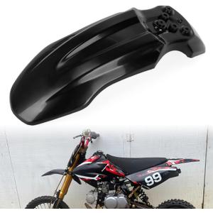 Motorcycle Front Wheel Mudguard, PSLER Dirt Bike Plastics Mud Guard, Crf50 Body Mudguard Kit for CRF50 Style 125CC Pit PRO Trail Dirt Bike, Black