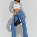 LovelyWholesale Womens Crewneck Cropped Sweatshirt Long Sleeve Super Crop Top Workout Gym Aesthetic Grey Large (L)