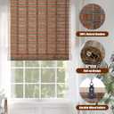 30" x 64" Bamboo Roman Shades, Blackout Window Blinds