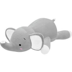 CSVBTRF Weighted Stuffed Animals, 4.2 lbs 23" Elephant Plush Hugging Pillow for Gift, Grey Elephant Stuffed Animals