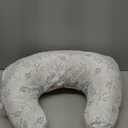 Boppy Nursing Pillow - Ergonomic Bottle & Breastfeeding Pillow with High, Firm, Large Area, Water-Repellent Cushion with Washable Cover; Baby Safety Alliance Verified - Gray Gentle Leaves