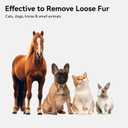 aumuca Cat and Dog Grooming Brush for Shedding, Removes Loose Fur from Long or Short Haired Pets - Ideal for Cats, Kittens, Rabbits, and More - Purple