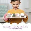Melissa & Doug Slice and Bake Cookies Wooden Play Food Set with Toppings Pretend Cookies and Baking Sheet, Wooden Play Food Set, Toy Baking for Kids Ages 3+