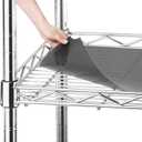 Frienda Set of 10 Wire Shelf Liner Gray Heavy Duty Shelf Liners Packed Flat for Wire Shelving, Waterproof Non Adhesive Plastic Mat for Metal Rack Kitchen Shelves, Shoe Rack (14 x 36 Inch)