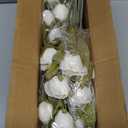 Waipfaru 12 Pcs Faux Peonies Artificial Flowers for Vase, 27" Fake Silk Peonies Flowers for Wedding, Vase Filler White Flowers for DIY Bouquets Centerpieces Bridal Shower Office Decor