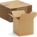 Eupako 6x6x6-Small-Shipping-Boxes-30-Pack-Brown-Corrugated-Box-Mailers, Cardboard Boxes for Packaging Small Business, Mailing