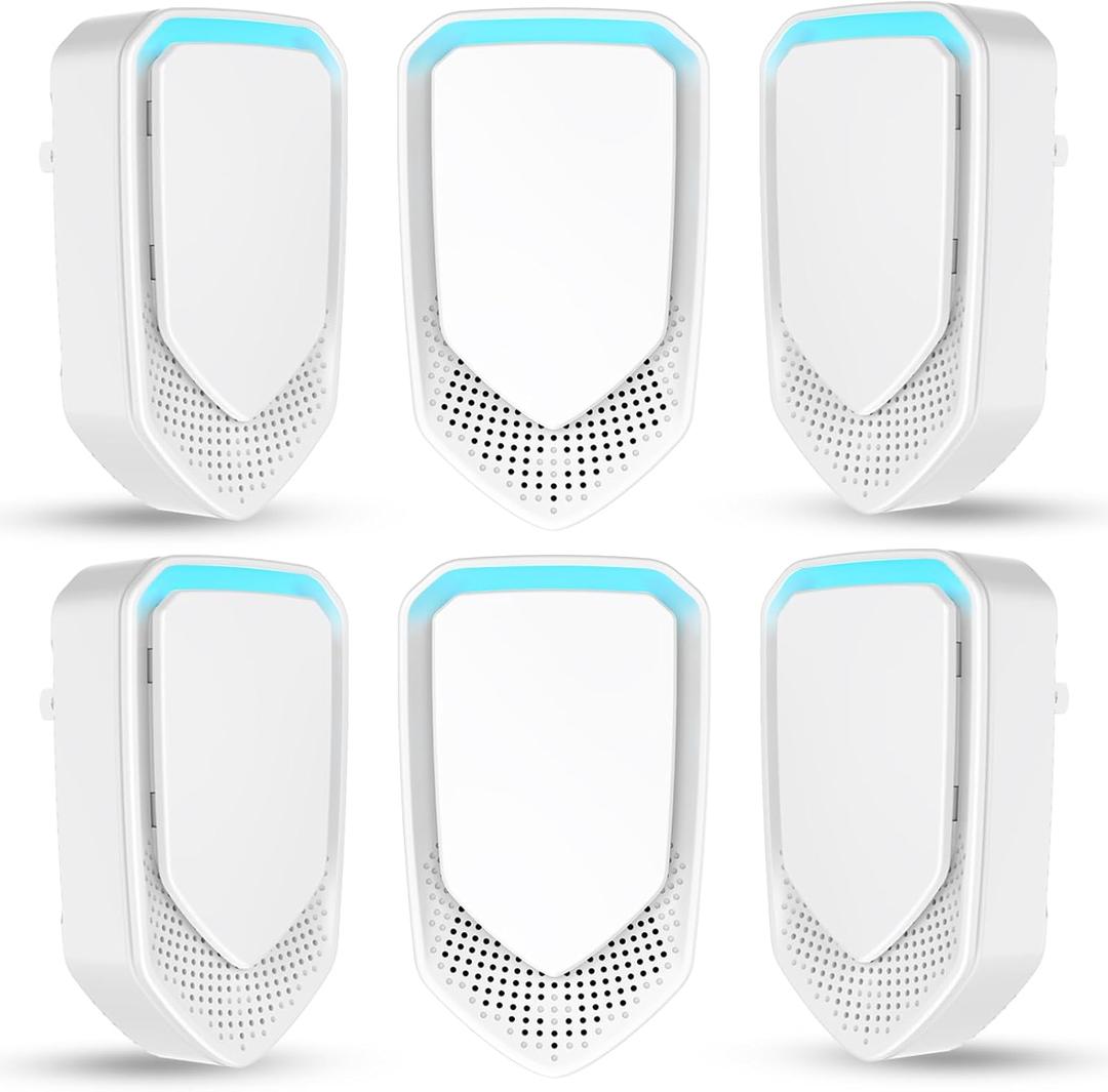 6Pcs Air Ionizer Plug In Air Purifier with Negative Ion Generator,2026 Air Ionizers for Home&Dust Mites,Quiet Mini Air Freshener for Home,Office,Basement,Air Purifiers for Odor,Dust,Smoke,Pets Smell