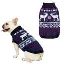 SCENEREAL Dog Sweater for Medium Size Dog Girls Boys, Turtleneck Pullover Winter Puppy Clothes, Christmas Outfits, Pet Sweatshirt Apparel Knitwear for Frenchie, Beagle, Boston Terrier M