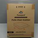 Favoyard Patio Chair Cushions 20 x 20 x 3 Inch Waterproof Outdoor Seat Cushions for Patio Furniture 3-Year Color Fastness Garden Sofa Couch Pads with Handle & Adjustable Straps Set of 2, Dark Grey