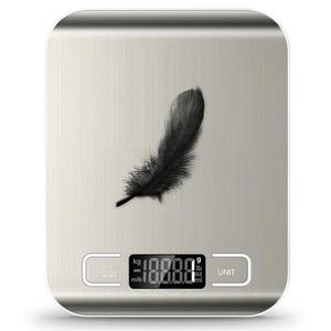 Food Scale, 11lb Kitchen Scale with 6 Units Tare Function & LCD Display, 0.05oz/1g Stainless Steel Digital Food Scale Grams and Ounces for Baking, Cooking, Dieting and Meal Prep (Batteries Included)