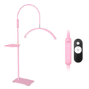 Lash Light for Eyelash Tech, Led Floor Lamp Half Moon Light for Eyelash Extensions, Tattoo Artists, Nail Tech, Skincare, Esthetician Lights, Office, Bedroom,with Stand Tray, Pink