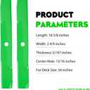 GY20569 Medium Lift Blades for John Deere 325 335 345 GS25 GS30 GS45 F725 HD45 Sabre 2254HV 2354HV 2554HV S2554 Mower Blade for 54 Inch Deck Lawn Mower Tractor Replace M115496 M135590 M76467/3 Pack