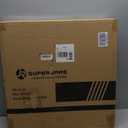 SUPERJARE 0.56'' Thick 6 Pcs 24 Sq Ft Rubber Top Exercise Equipment Mats, High Density EVA Foam Mats with Rubber Top, Interlocking Gym Flooring for Home Gym, Protective Workout Mat, Black/Grey