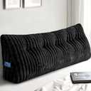 Queen Headboard Pillow, Triangular Wedge Pillow, Reading Pillows, Black