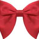 Luckyvestir Oversized Bow Ties for Men, Black/Red Big Bow Tie, Solid Color Pretie Bowtie Men for Tuxedo Wedding