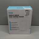 Single Serve Coffee Maker Hot and Iced with Bold Brew, Small Coffee Machine for K Cup and Ground, Fits 7.3'' Travel Mug, Brews up to 16 Oz, 5 Cup Sizes, for Office, RV& Hotel, Elegant White