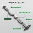 Rear Catalytic Converter Compatible with 2002 2003 2004 2005 2006 Camry 2.4L & 2002 2003 2004 2005 2006 Solara 2.4L, Not Fit XLE model, Direct-Fit (EPA Compliant)