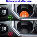 3 x 2PCS Car Cup Holder Coasters, Car Accessories for Women, Non-Slip Wear Resistant and Beautiful, Round Coasters Suitable for Most Car Cup Holders (Orange)