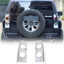 Tail Light Cover Compatible with Hummer H3 2005-2009, ABS Tail light Shell Trim Cover, Rear Tail lamp Decorative Protection Trim, 2PCS(Bright Silver)