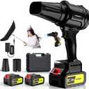 Cordless Leaf Blower, 980,000 RPM Handheld Leaf Blower with 2 X 4.0Ah Batteries & Charger, Lightweight Leaf Blowers for Patio Cleaning, Lawn Care, Leaves, Dust - Dark