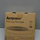 Acquaer 1-1/2" x 50 FT Pool Backwash Hose, Heavy Duty Reinforced PVC Lay Flat Discharge Hose, Weather and Burst Resistant, with 2 Hose Clamps and a Connector for Inground Swimming Pool Pump Draining