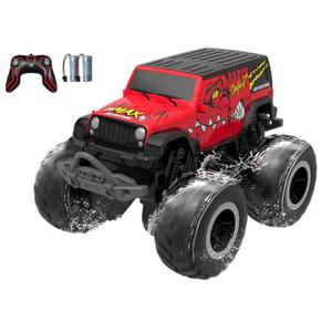 STEMTRON Amphibious Remote Control Car 2.4GHz 1:20 All Terrain Off-Road RC Car Remote Control Boat Gifts for Kids Boys Red