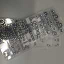 2 x 201pcs Locknuts Assortment Kit,M3 M4 M5 M6 M8 M10 M12 Metric Nylon Insert Lock Nuts Set,304 Stainless Steel Lock Nuts