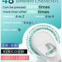 Label KINGDOM Embossing Labeler, Omega S Green Old School Embossed Label Maker with 10pk Embossing Label Tape, Portable Handheld Vintage Label Printer for Home Use