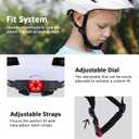 Kids Bike Helmet, Adjustable Toddler Youth Helmet with Detachable Visor & LED Light for 3-5/5-8/8-12 Years Boys Girls, Multi-Sport Helmet for Bicycle Cycling Scooter Skating, 2 Sizes