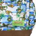 INTIMO Teenage Mutant Ninja Turtles TMNT Pizza Fun School Travel Backpack With Faux Leather Bottom 16", One Size