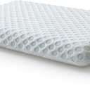 Ultra Thin Pillow 2.75" Stomach Sleeping, Cooling Flat Pillows for Side Back Stomach Sleepers, Gel Infused Memory Foam Pillows - CertiPUR-US - Standard (White)