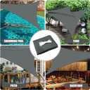 Neween Shade Sail, 10' x 10' x 14' Sun Shade Sail Triangle Waterproof for Patio Yard Deck Pergola Outdoor Sun Sail Shade 98% UV Block Sunshade Gray Color