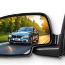 SCITOO Left Side View Mirror Fit for 2003 2004 2005 2006 2007 For Chevy Silverado For GMC Sierra 1500 Black Power Adjustment Manual Folding