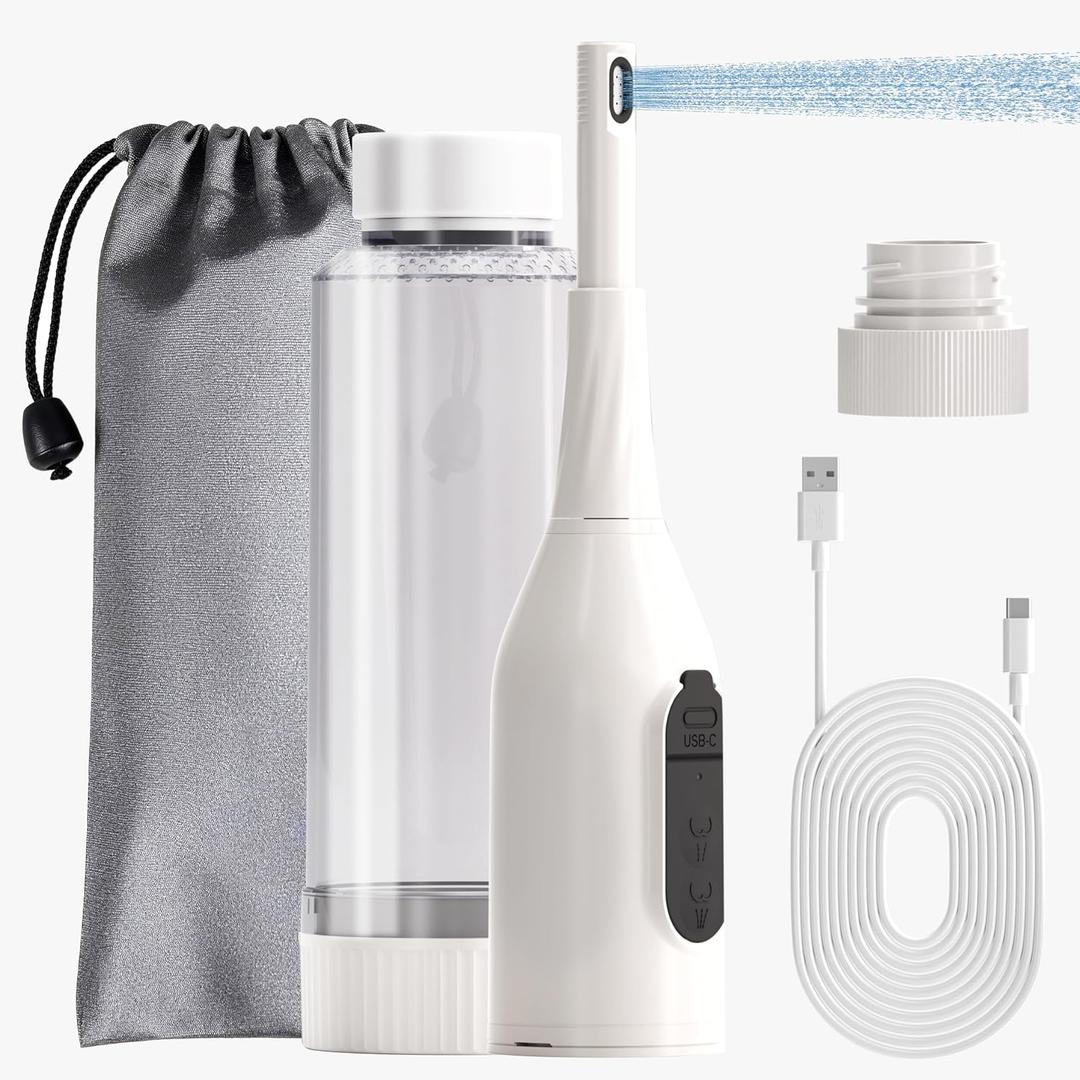 Portable Bidet for Travel, Rechargeable Electric Travel Bidet with Dual Spray Modes, 360Adjustable Nozzle, High Pressure Cleaning, USB-C Charging, IPX7 Waterproof for Camping Postpartum Hygiene