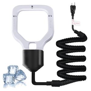 Magoog 500W Chicken Water Heater, 50Gal Chicken Water Deicer for Plastic Waterer, Liverstock Water Heater, Cast Aluminum Submersible De-icer, Bird Bath Heater with Built-in Thermostat Control