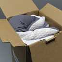 JINXIA Cervical Neck Pillow for Neck and Shoulder, Odorless Memory Foam Pillow with Soft Silk Cover, Ergonomic Orthopedic Neck Support Pillow for Side, Back & Stomach Sleepers - Gray