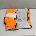 SUNFURA Dog Jacket, Large Dog Coat with Harness Built in, Warm Pet Winter Jacket Zippered Snow Coat with Furry Collar, Waterproof Fleece Snowsuit for French Bulldog, Orange L