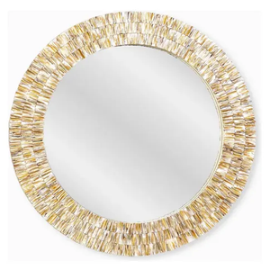 31.5" Round Capiz Shell Mirror Handmade Luxury Coastal Wall Decor
High-clarity silver mirror, beveled edge, handcrafted capiz shells, linen frame, ready to hang for bedroom entryway