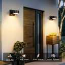 Fire Wolf Aluminum LED Outdoor Wall Light, Modern Black 3000K Outdoor Wall Sconce, Waterproof Front Door Down Light Wall Mount, Exterior Lighting Fixtures for Entrance, Hallway, Garden, Porch, Patio