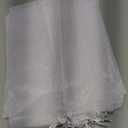 Jexila 50 Pack White Organza Bags 8X12 inch Large Mesh Bags Drawstring Gift Packing for Jewelry Christmas Wedding Party Favor Bags (White)