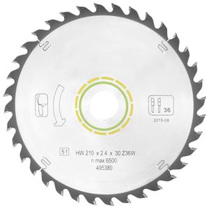 495380 Track Saw Blade for festool TS 75 Plunge Cut Track Saw Blade, for festool Kapex KS 120 REB Miter Saw 36T, 210mm, 2.4mm, 30mm