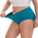 INNERSY Women's Plus Size Seamless Underwear High Waisted No Show Panties Invisible Briefs 3-Pack (4X-Large Plus, Lilac/Nude/Turquoise)