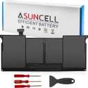 ASUNCELL A1465 A1406 Battery for MacBook Air 11 Inch Early 2015, Early 2014, Mid 2013, Mid 2012, Mid 2011 Model A1370 A1495 Capacity 7.6V 39W 5100mAh