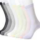 Women's Mid-Crew Thin Cotton Ankle Socks - Ultra Soft Breathable Casual Sheer Calf Socks for Women,8 Pairs Multiple Colors Pack8-Color Combination, One Size