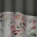 Queen's House Romantic Roses Floral Bed Sheet Sets 4-Piece Shabby Vintage Chic Bedding French Country Ruffle Sheets, Queen Size
