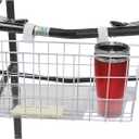 HealthSmart Durable Walker Accessories Basket For Walker | No Tools Needed | Secure Cup Holder & Tray | Walker Accessories Bag - Easy Installation Walker Basket For Folding Walker | 16x5.5x7 inches