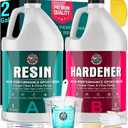 Epoxy Resin 2 Gallon Kit, High-Performance Table Top Epoxy Resin, Self-Leveling, Minimal Bubbles, Clear, Glossy, UV Resistant, Perfect for Table Tops, Crafts. DIY & Pro Number 1 Choice