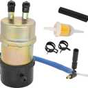 49040-1055 Electric Fuel Pump 12V, Replaces for Kawasaki Mule 3010/3000/3020/2500/2510/2520/1000 (8mm In/Outlet)