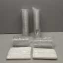 Charmount 100 Sets- 20 oz Clear Plastic Cups with Lids and Straws, Disposable To Go Cups for Cold Drinks, Coffee Bar Accessories, Iced Coffee, Smoothies