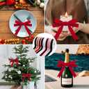 3 x Red Velvet Ribbon 1 Inch, Velvet Christmas Ribbon, 10 Yards Vintage Thick Velvet Ribbon for Gift Wrapping Christmas Tree Ornaments, Velvet Bows Making, Wreaths Decoration, Hair Ties Crafts, Sewing